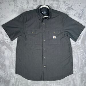 Carhartt Loose Fit Chambray Short Sleeve Shirt Size L Black